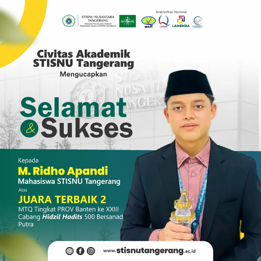 M. Ridho Apandi Juara 2 MTQ Provinsi Banten 2026