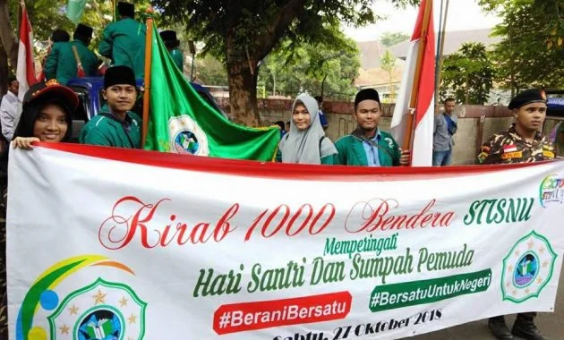 Peringati HSN dan Sumpah Pemuda dengan Kirab 1000 Bendera