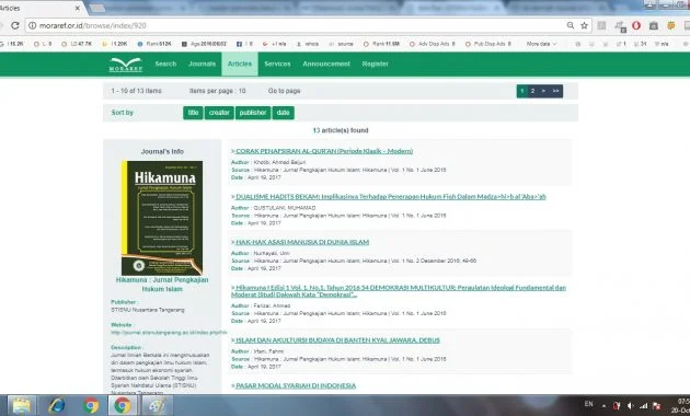 Jurnal Hikamuna Sudah Terindeks Moraref